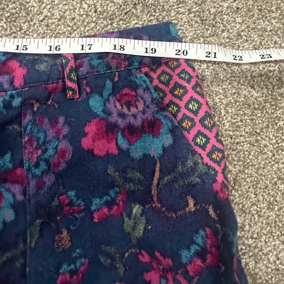 Sundance Kalini Navy Multi Floral Linen Blend Tasseled Boho Size PXL Petite - Picture 6 of 7